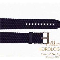 Rubber Breitling strap wih Stainless Steel buckle, black (strap) and silver (buckle)