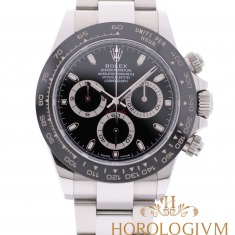 Rolex Daytona Cosmograph Ref. 116500LN watch, silver (case) and black (bezel)