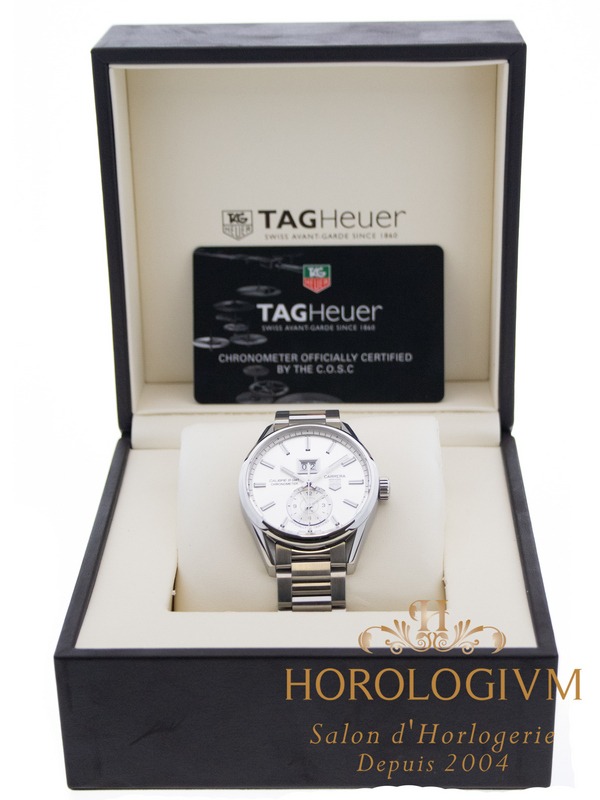 Tag Heuer Carrera Calibre 8 GMT watch, silver