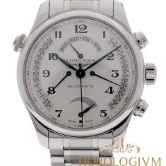 Longines Master Collection Retrograde 44MM watch, silver