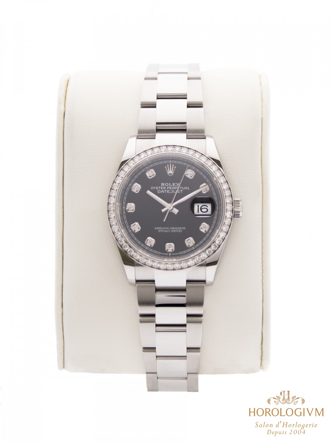 Gară Exista pasărea Colibri  Rolex Datejust 36MM with Diamonds Ref. 126284 watch, silver